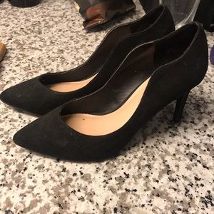 Kelly & Katie Black Suede Heels